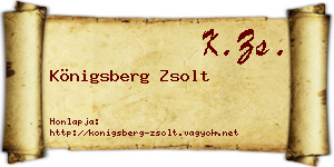 Königsberg Zsolt névjegykártya